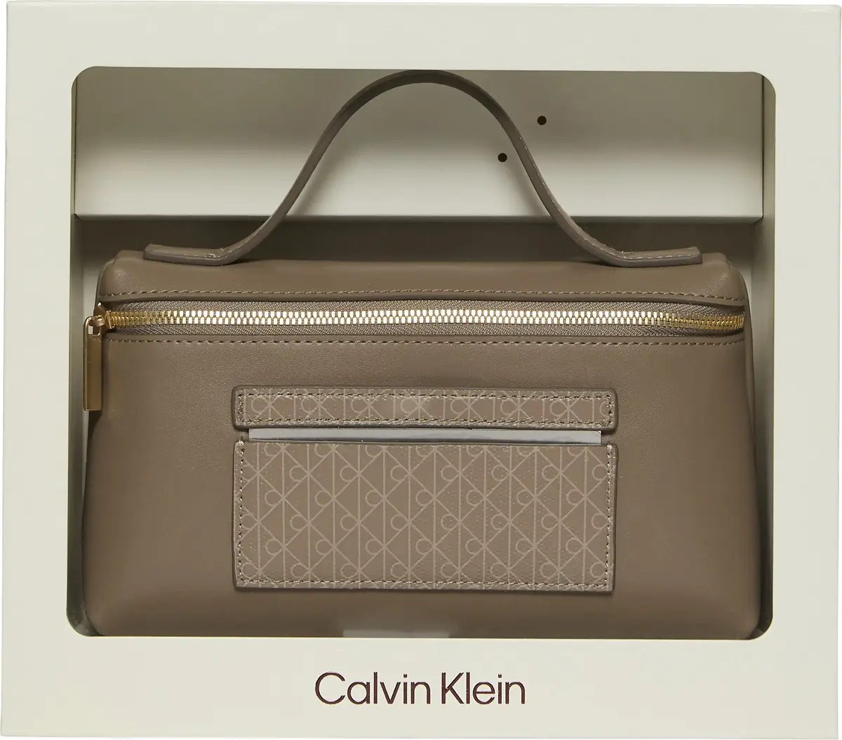 Calvin Klein EMBLEM AOP BEAUTY CASE GIFTSET Kadın Siyah El Çanta
