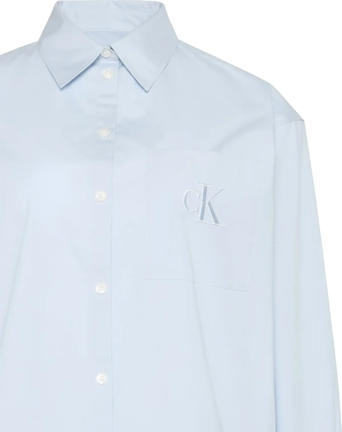 Calvin Klein POPLIN RELAXED SHIRT Kadın Mavi Gömlek