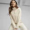Puma YONA Half-Zip Crew Bej Kadın Sweatshirt