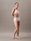 Calvin Klein BOYSHORT Beyaz Kadın Yüksek Bel Boxer Şort