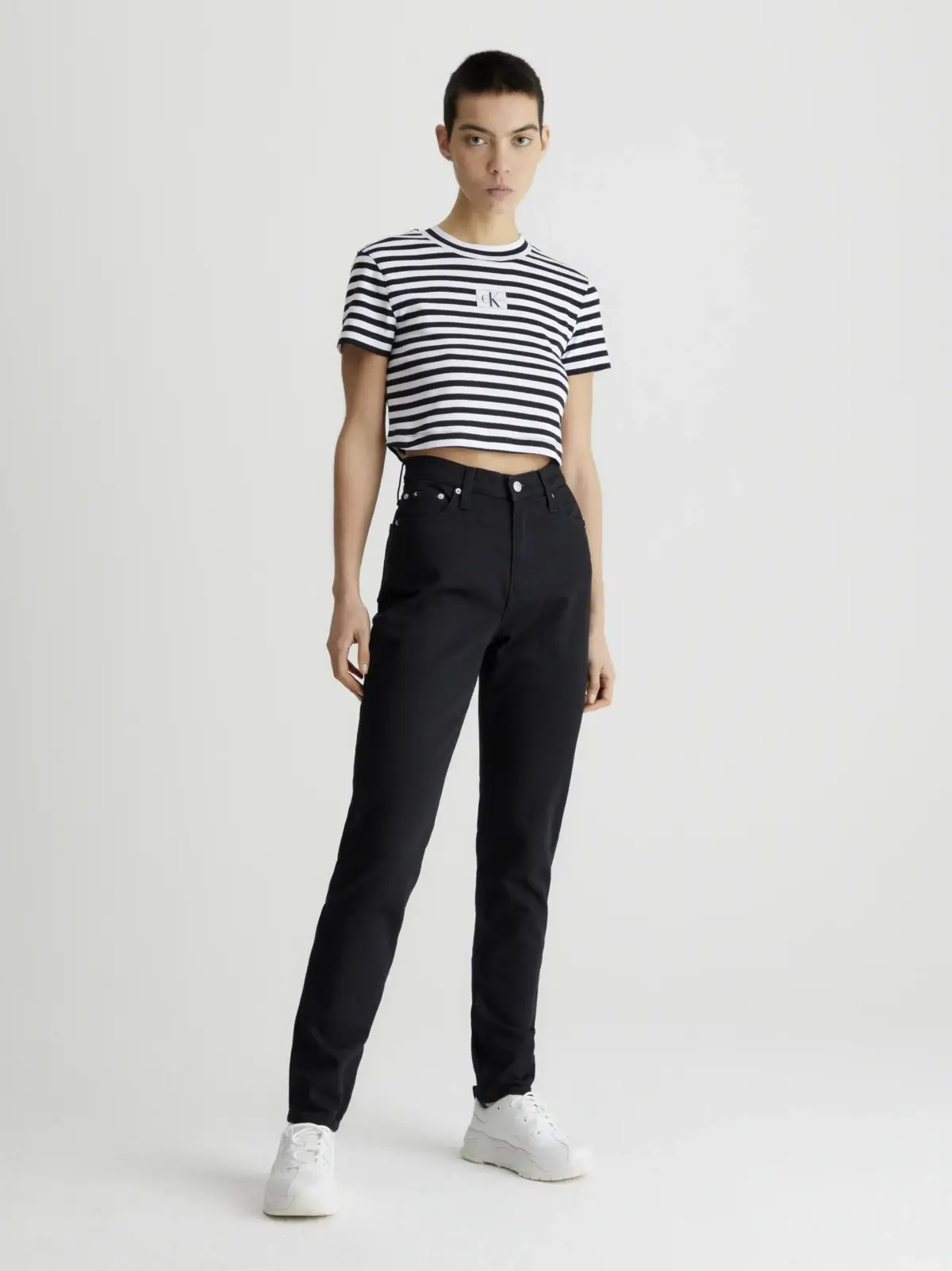 Calvin Klein MOM JEAN Kadın Antrasit Kot Pantolon