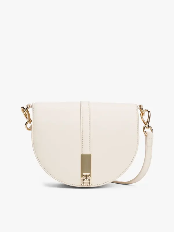 Tommy Hilfiger TH HERITAGE SADDLE B, AA8 Krem Kadın Çanta