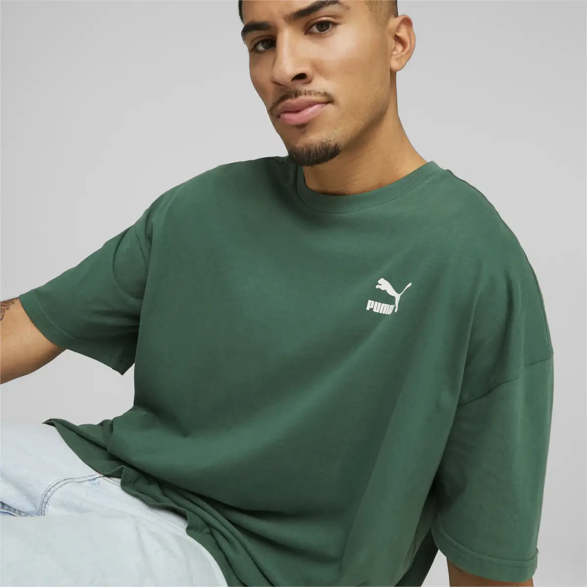 Puma Classics Oversized Yeşil Erkek T-Shirt