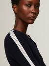 Tommy Hilfiger POINTELLE STRIPE F&F Kadın Siyah Elbise