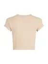 Calvin Klein MONOGRAM BABY TEE, RM7 Krem Kadın T-Shirt & Polo