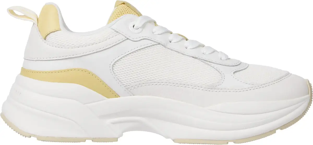 Tommy Hilfiger TH CHUNKY RUNNER, YBH Krem Kadın Spor Ayakkabı & Sneaker