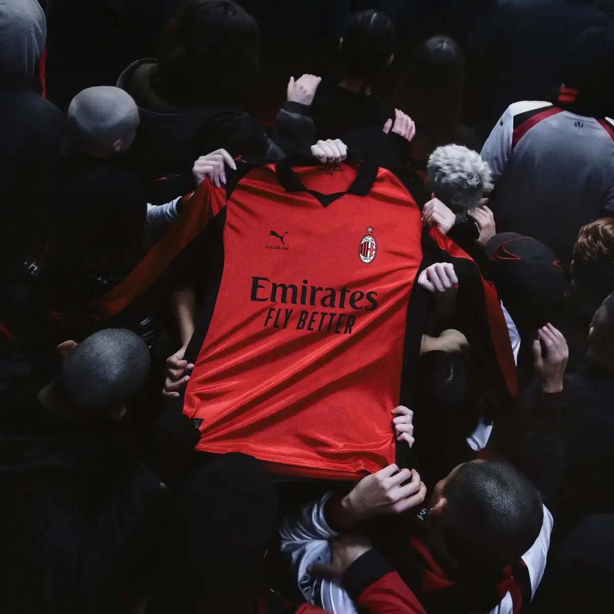 Puma ACM X Slam Jam Jersey LS Kırmızı Erkek Forma