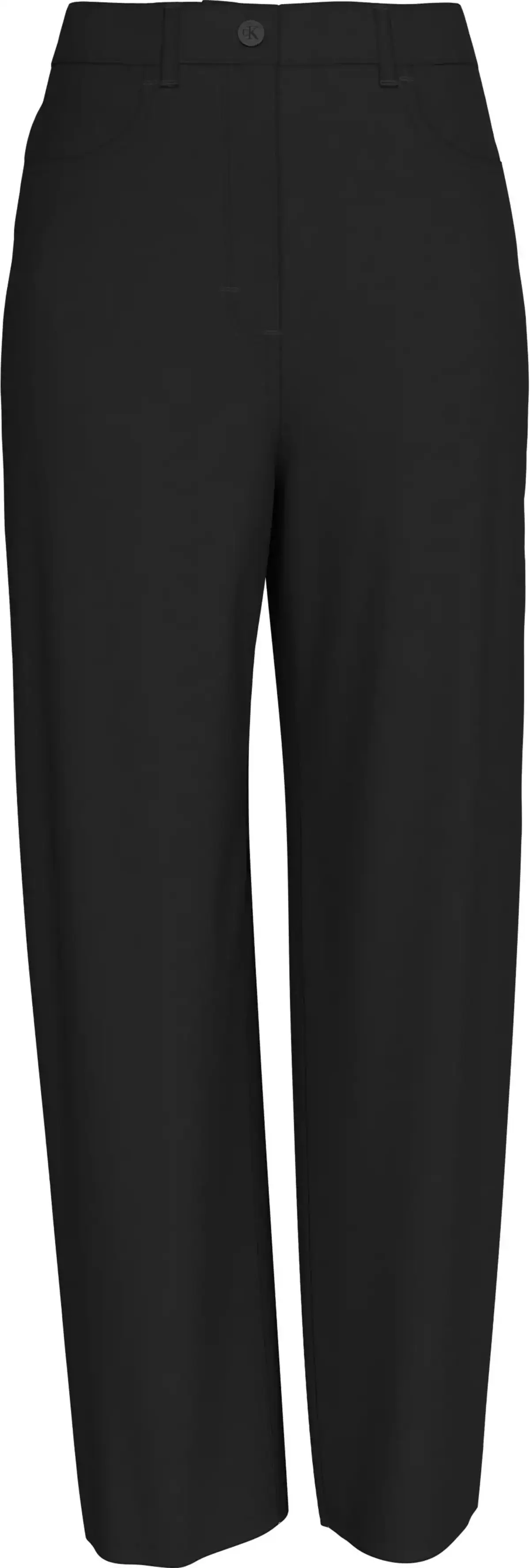 Calvin Klein STRETCH HIGH RISE ST Kadın Siyah Kumaş Pantolon