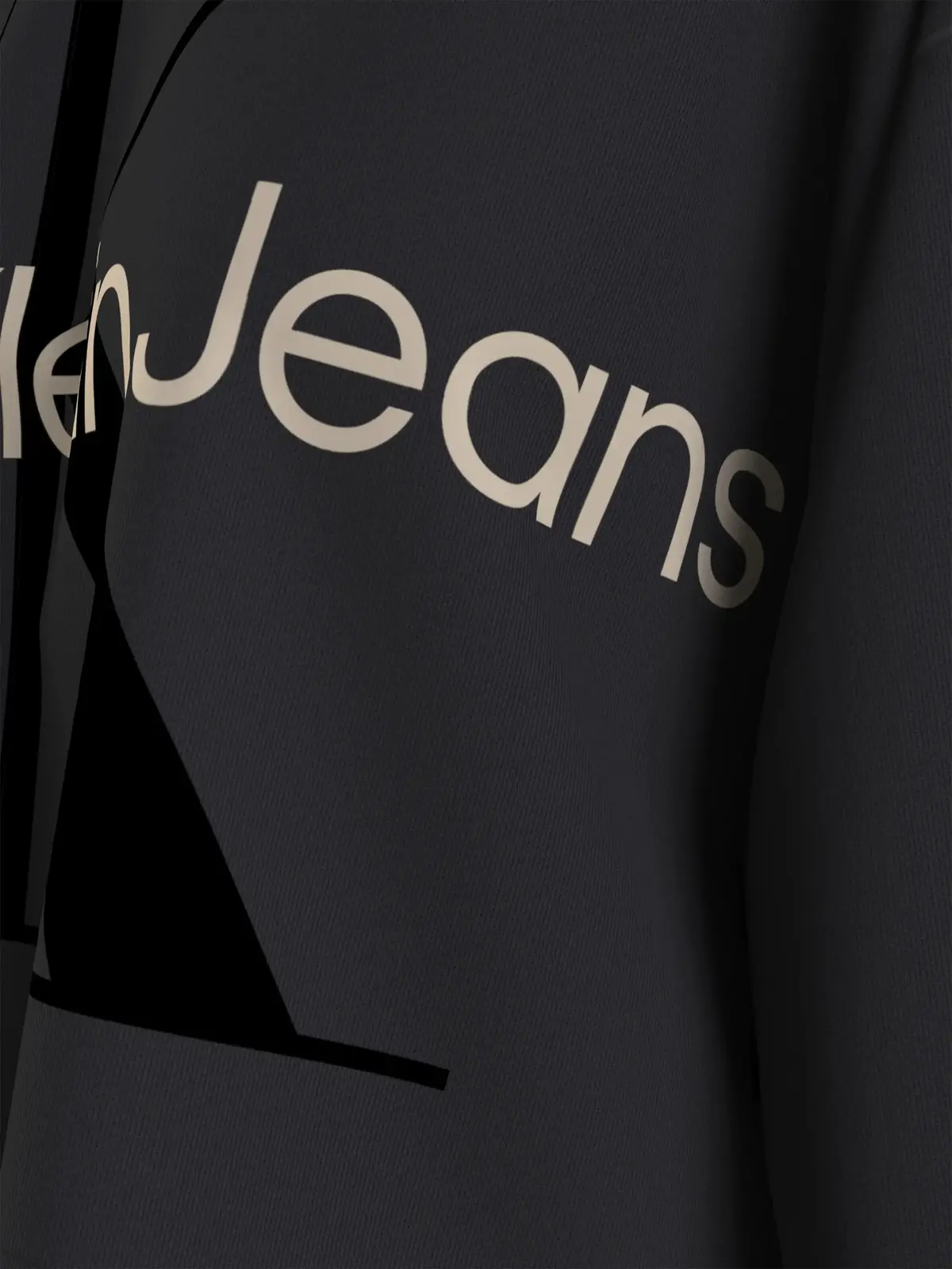 Calvin Klein GLOSSY MONOGRAM HOOD Kadın Siyah Hoodie