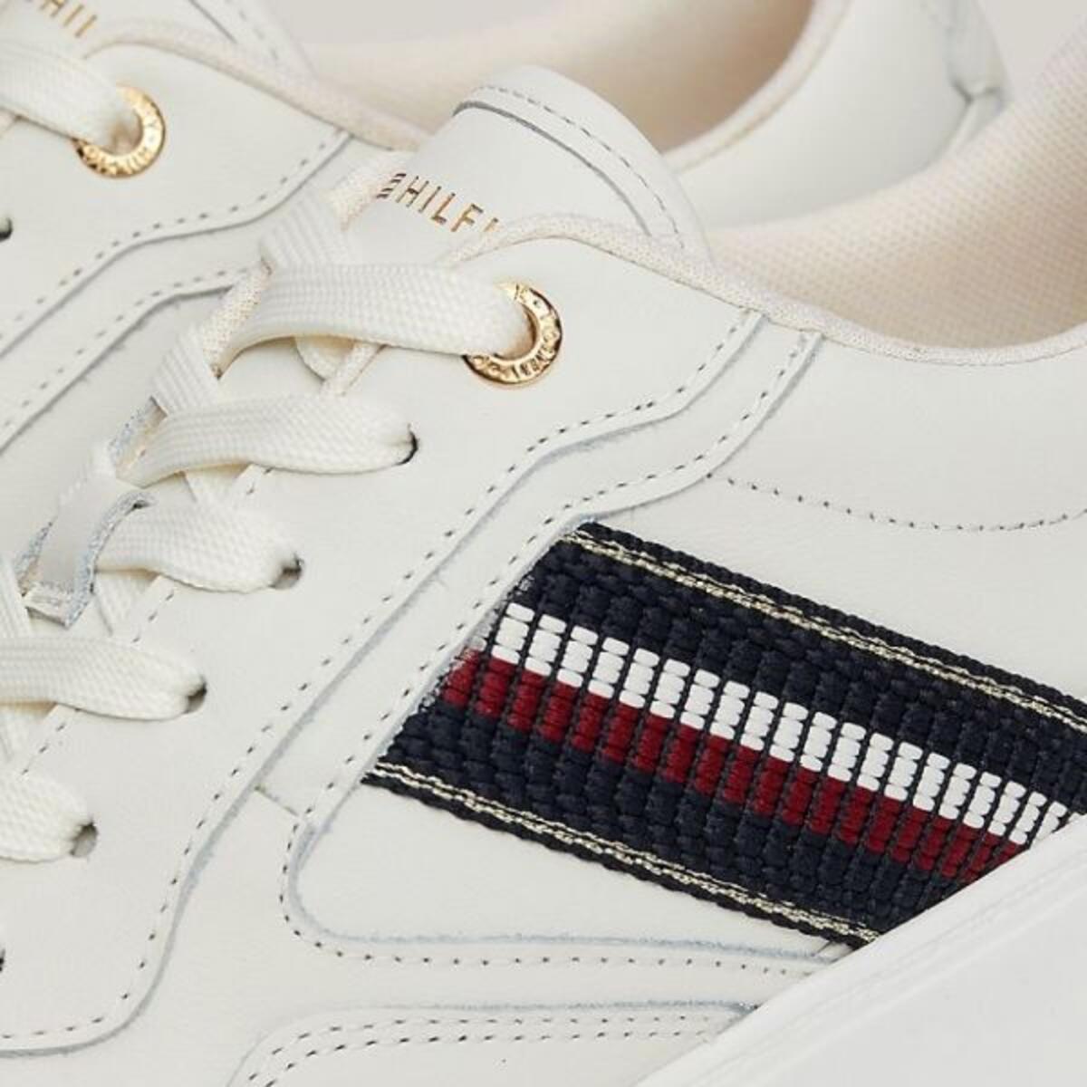Tommy Hilfiger STRIPES PLATFORM SNE Beyaz Kadın Spor Ayakkabı