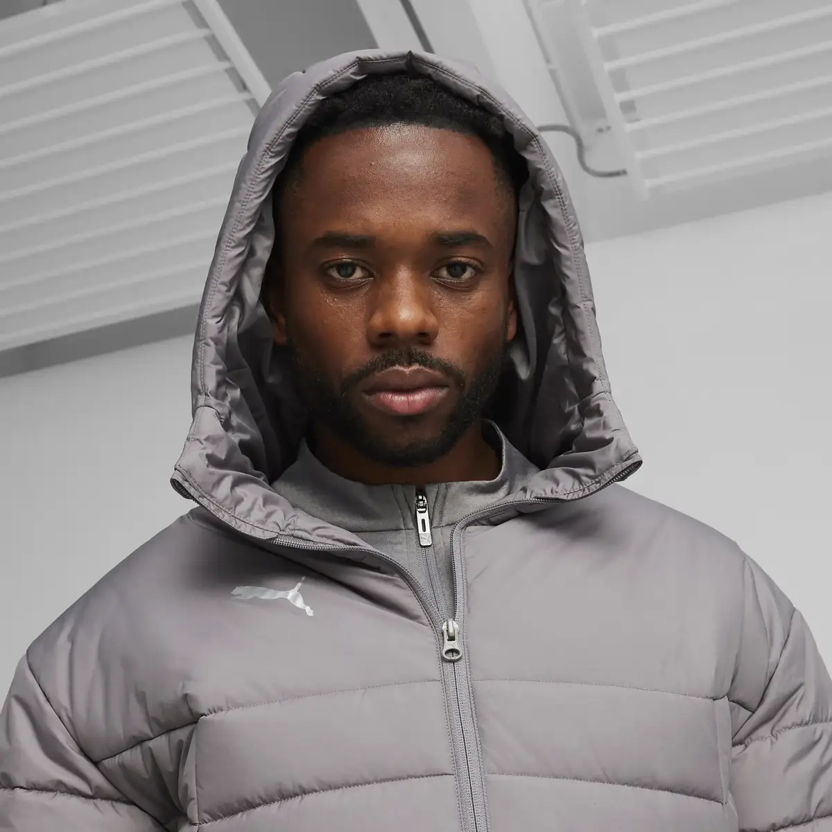 Puma teamFINAL Bench Jacket Gri Erkek Mont