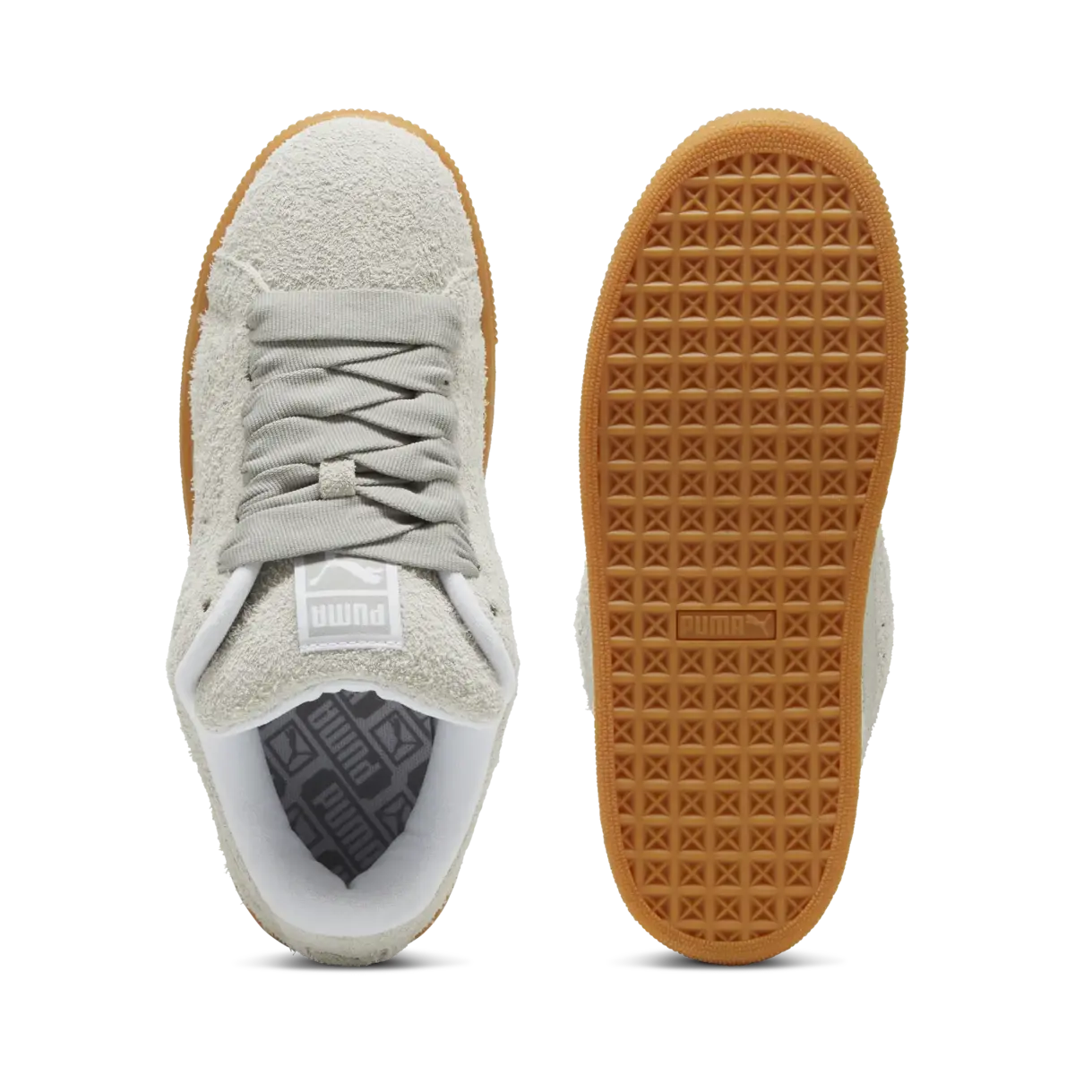 Puma Suede XL Hairy Wns Krem Kadın Spor Ayakkabı & Sneaker