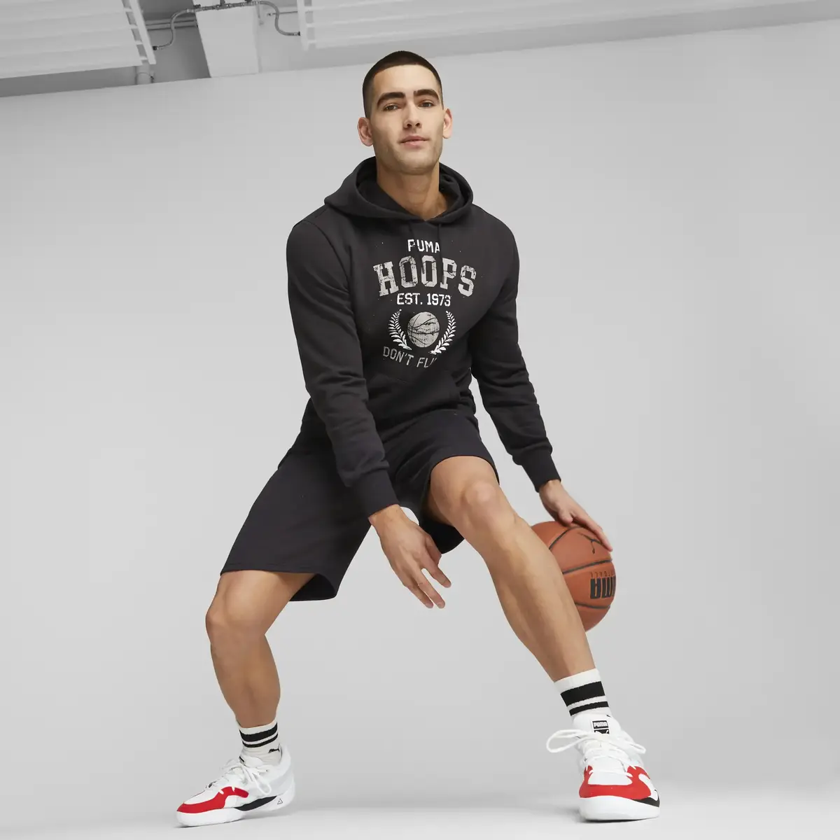 Puma Graphic Booster Hoodie Siyah Erkek Hoodie