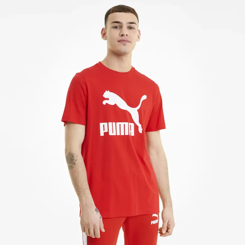 Puma Classics Logi Tee Kırmızı Erkek T-shirt