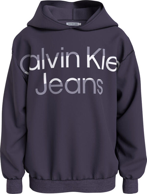 Calvin Klein HERO MAXI LOGO TERRY Erkek Mor Hoodie