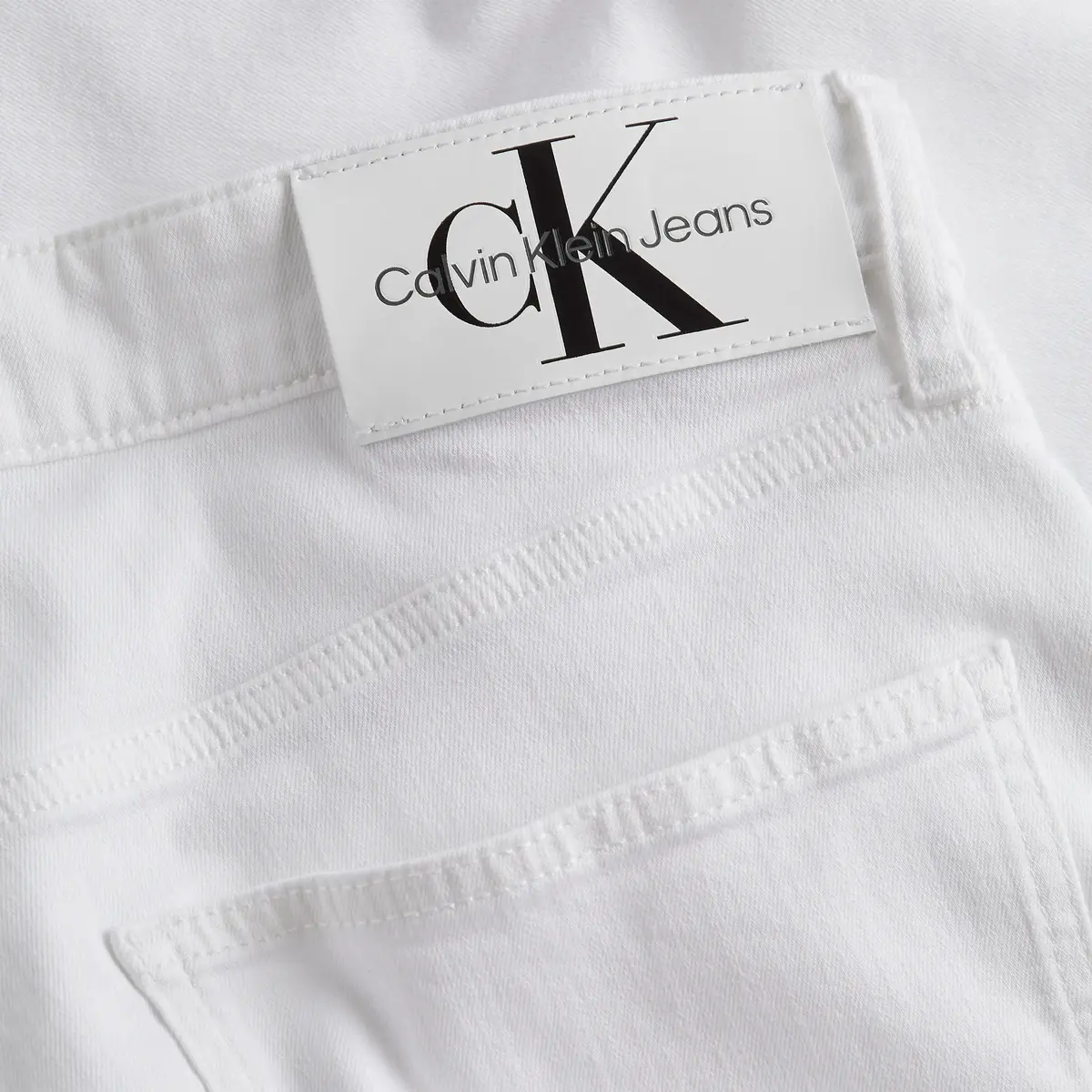 Calvin Klein SKINNY Erkek Beyaz Kot Pantolon
