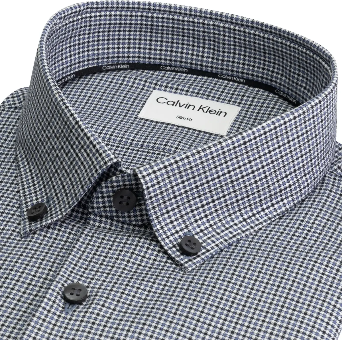 Calvin Klein MULTI CHECK SLIM BD Erkek Mavi Gömlek