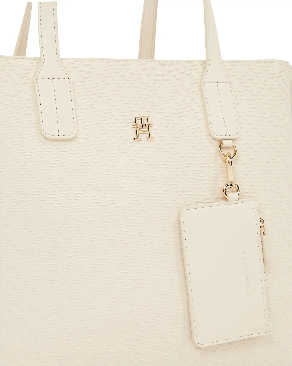 Tommy Hilfiger TH DISTINCT SATCHEL, AA8 Krem Kadın Çanta