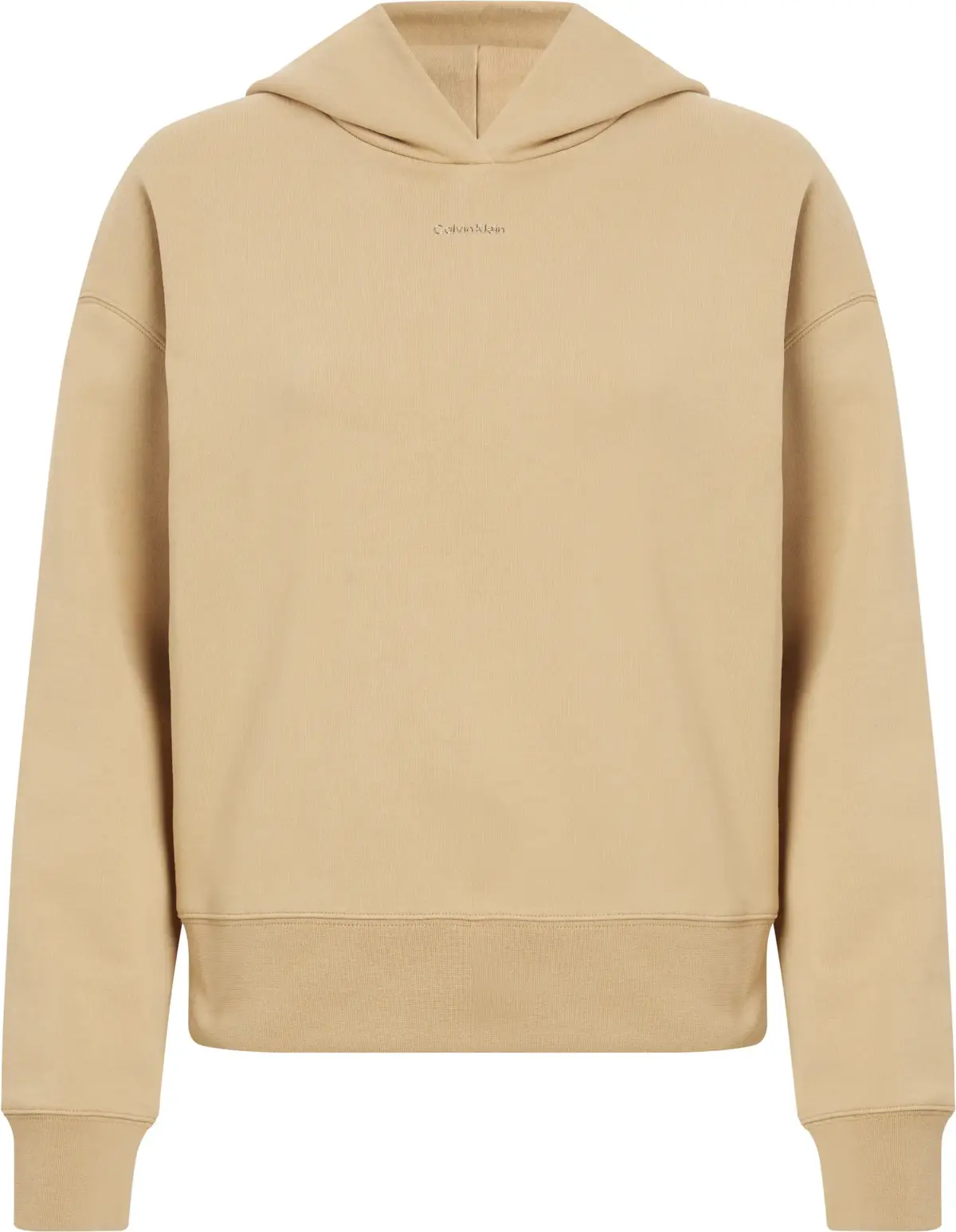 Calvin Klein NANO LOGO RELAXED HO Kadın Bej Sweatshirt