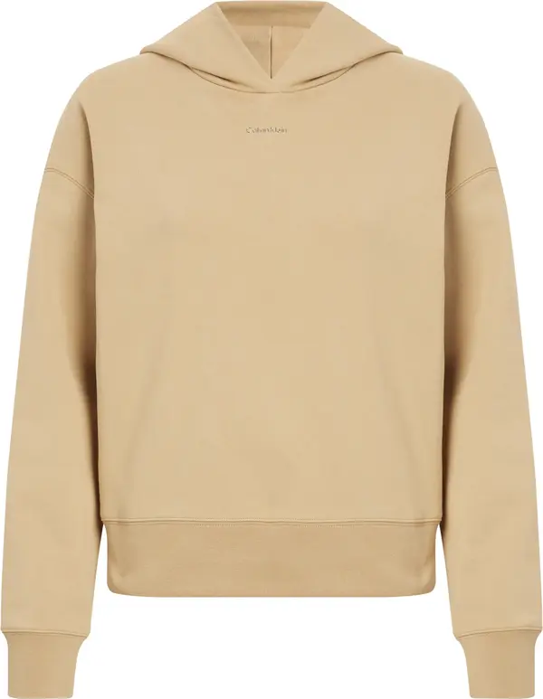Calvin Klein NANO LOGO RELAXED HO Kadın Bej Hoodie