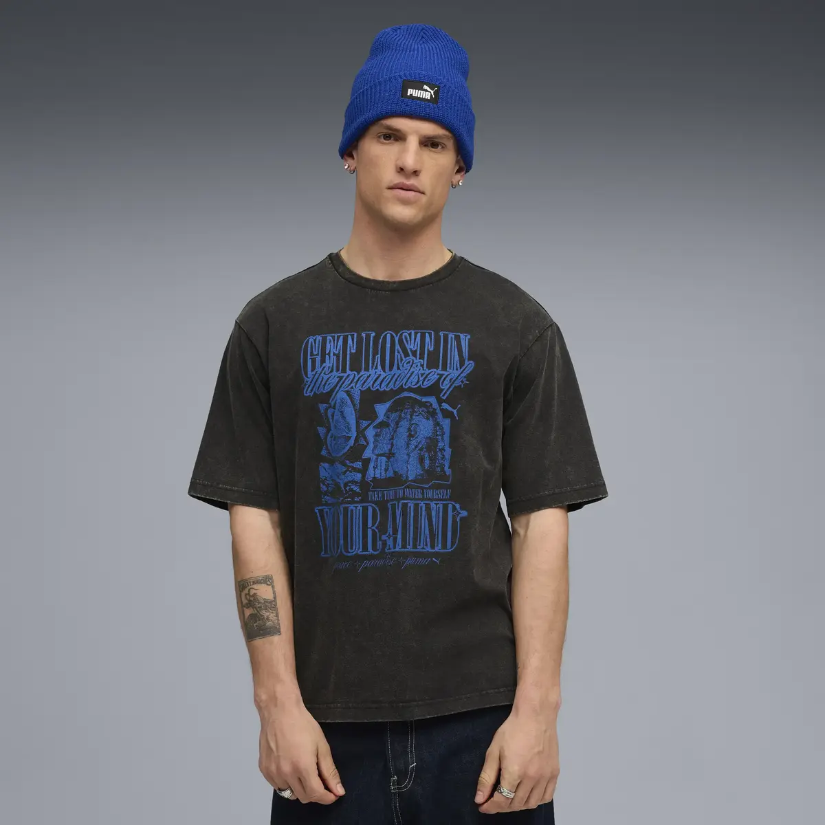 Puma GRAPHIC Tee Siyah Erkek T-Shirt