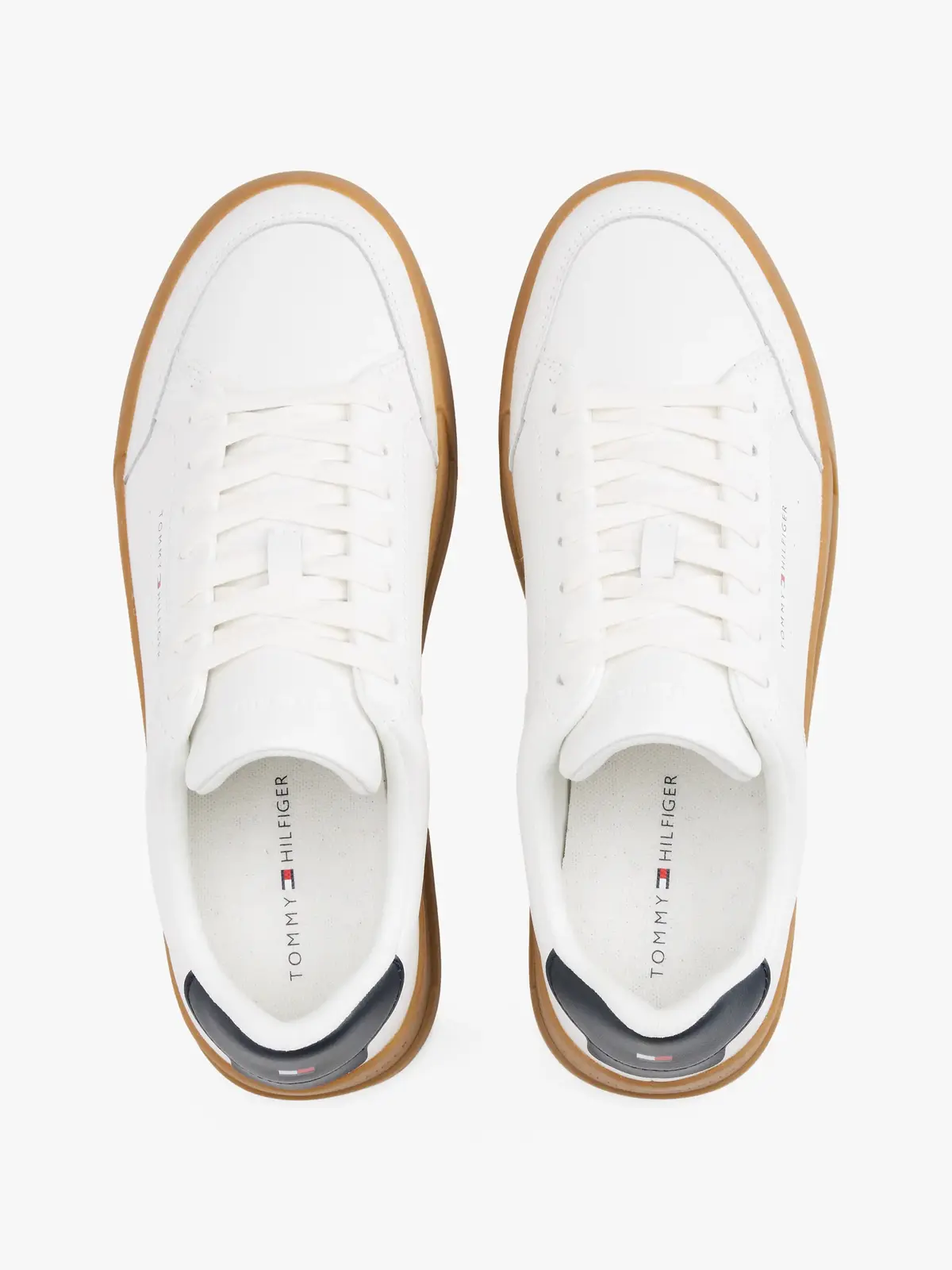 Tommy Hilfiger TH COURT MIX LTH, YBL Beyaz Erkek Spor Ayakkabı & Sneaker