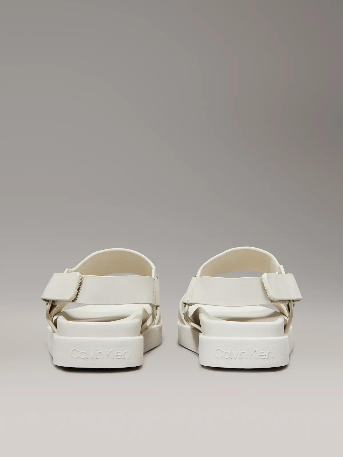 Calvin Klein FLAT ADJ SANDAL EYEL, CJH Beyaz Kadın Terlik