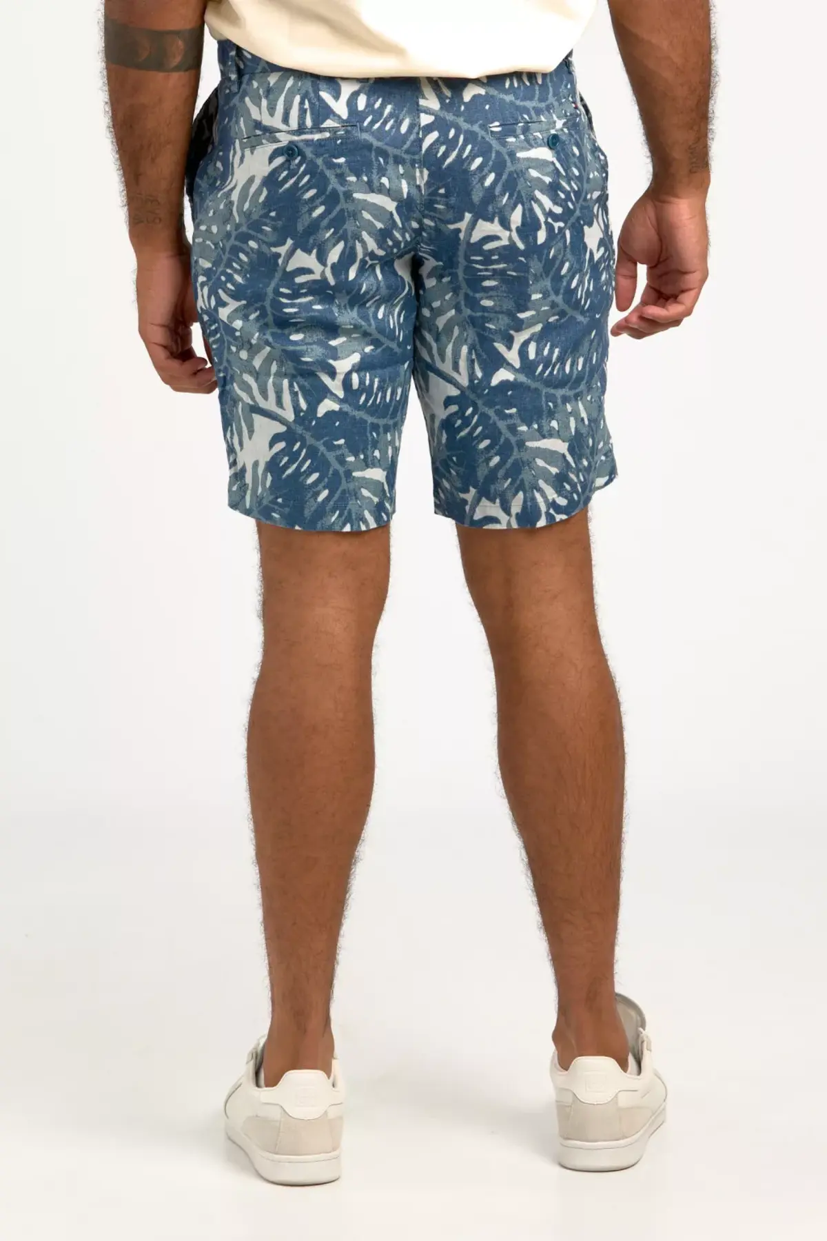 Tommy Hilfiger HARLEM LINEN FLORAL, C66 Mavi Erkek Şort