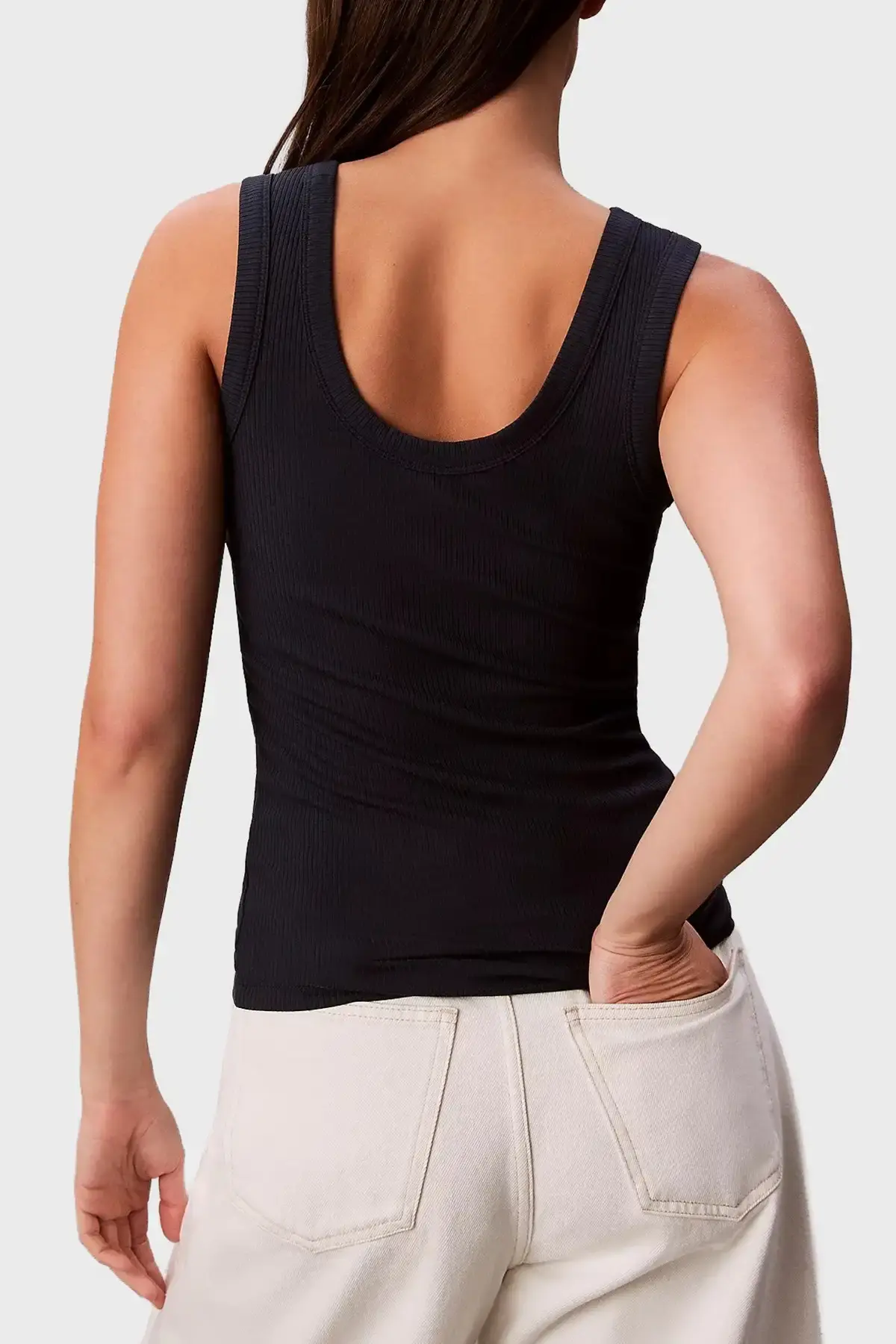 Calvin Klein A- Modal Rib Tank (essential) Antrasit Kadın Tişört