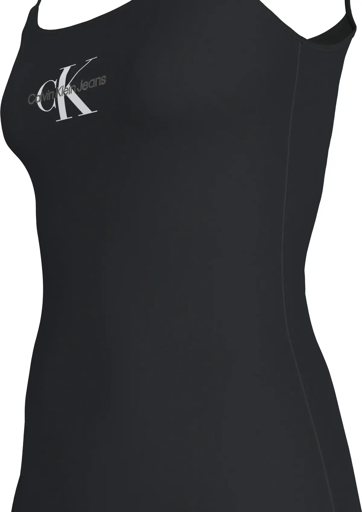 Calvin Klein MONOLOGO STRAPPY DRE, BEH Siyah Kadın Elbise-Etek