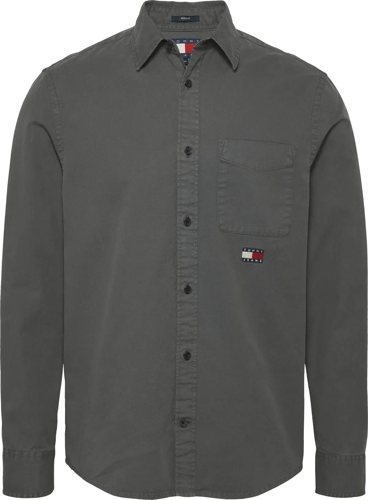 Tommy Hilfiger TJM REG WASHED TWILL, PT2 Gri Erkek Gömlek