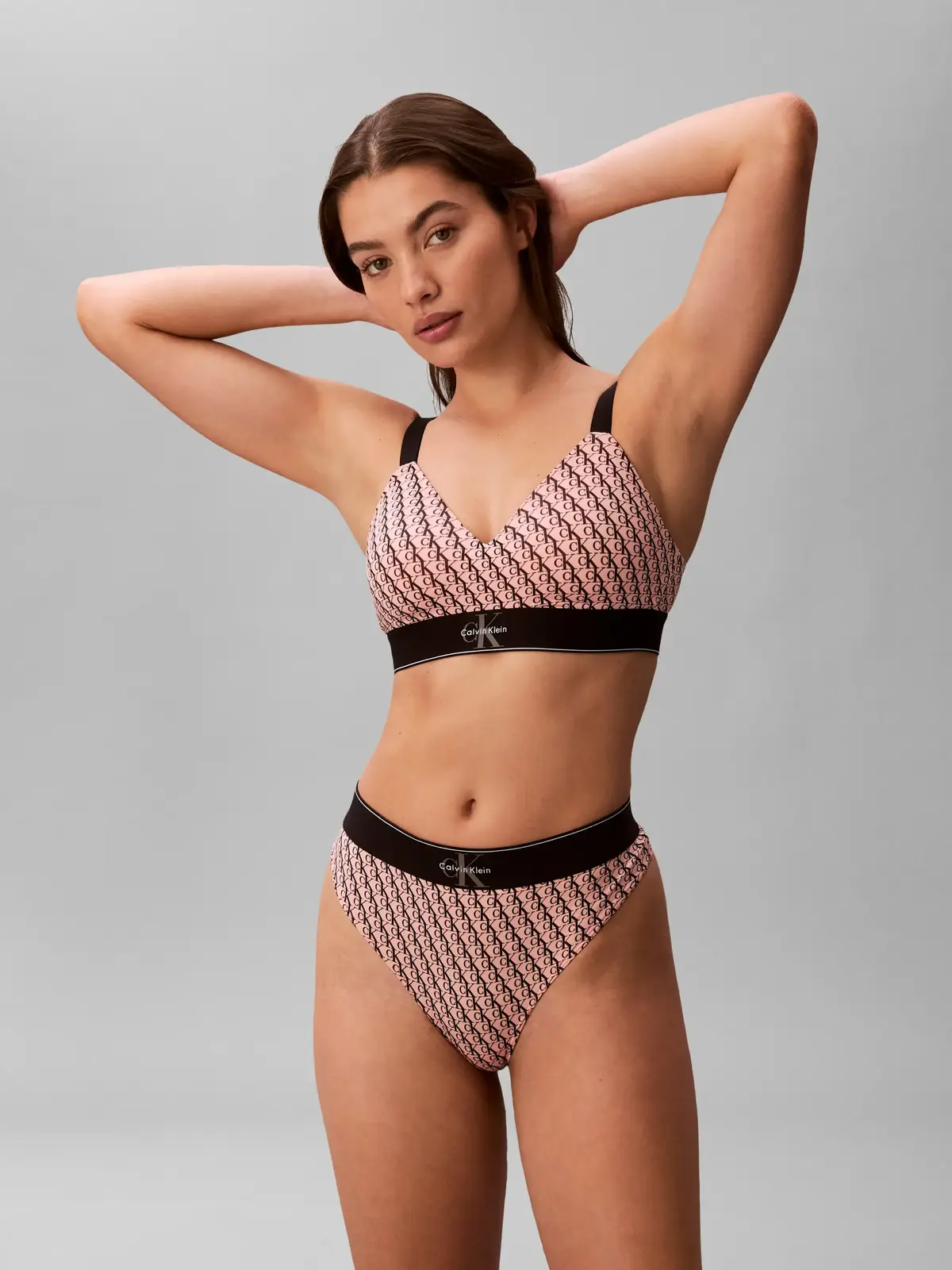 Calvin Klein THONG Pembe CK Logolu Tanga