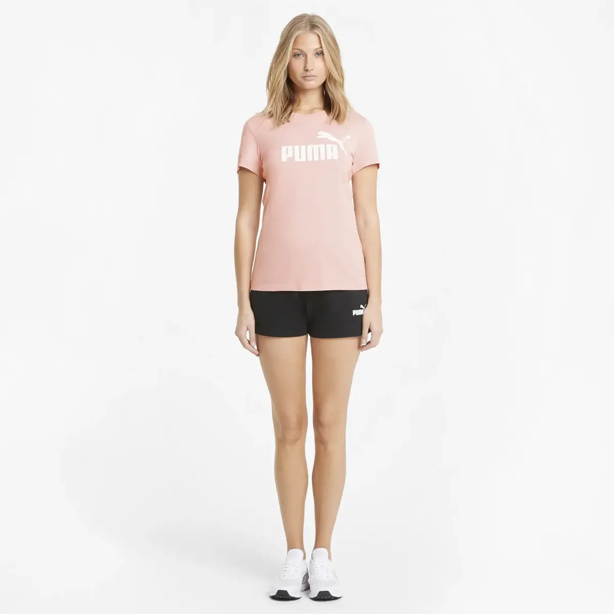 Puma ESS Logo Tee Pembe Kadın T-Shirt