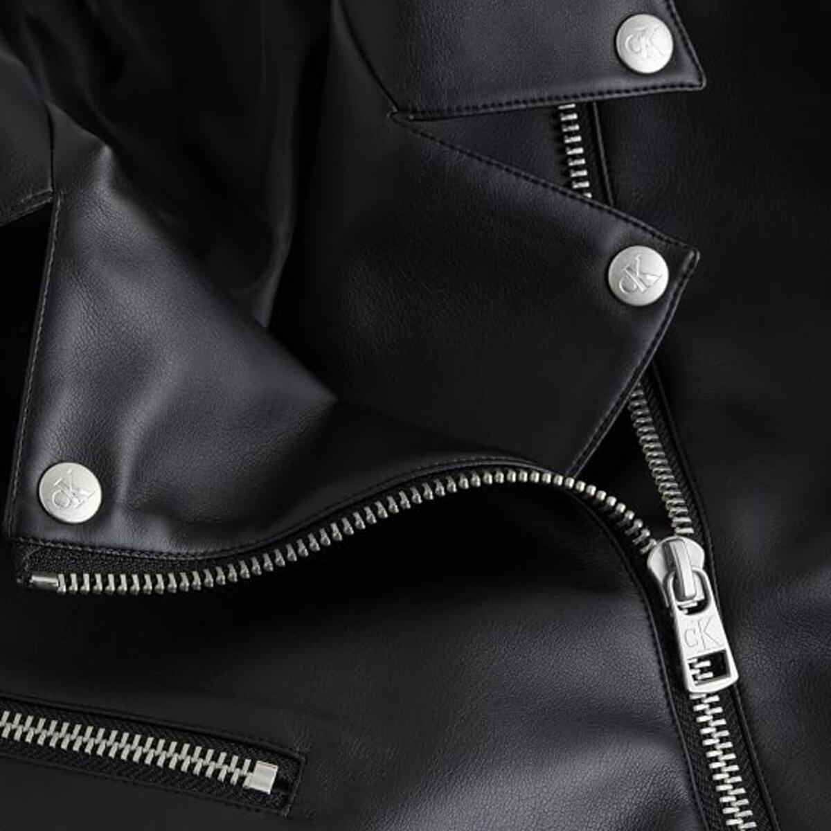 Calvin Klein CLASSIC FAUX LEATHER, BEH Siyah Kadın Deri Ceket