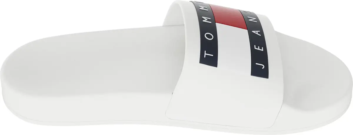 Tommy Hilfiger TOMMY JEANS FLAG POO, TCR Beyaz Kadın Terlik