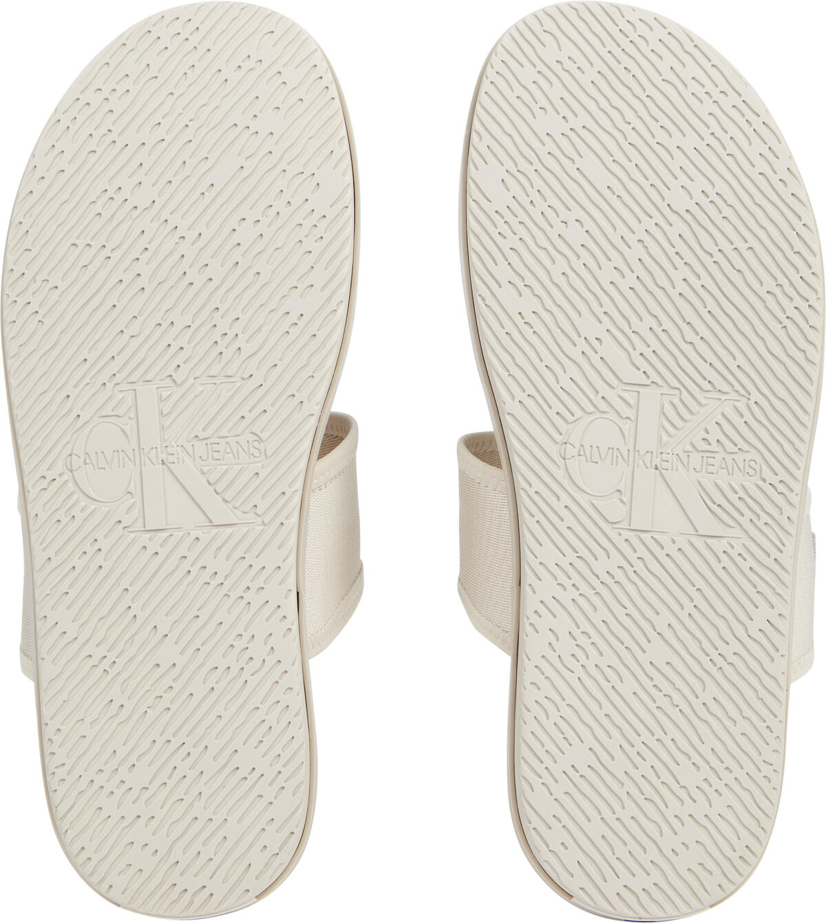 Calvin Klein SANDAL DOUBLEBAR BAD Erkek Krem Sandalet