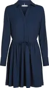 Tommy Hilfiger FLUID VIS BELTED SHO, C1G Lacivert Kadın Elbise-Etek
