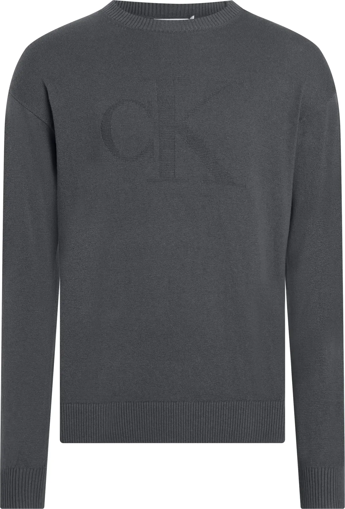 Calvin Klein CK INTARSIA MIX STIT Erkek Gri Kazak