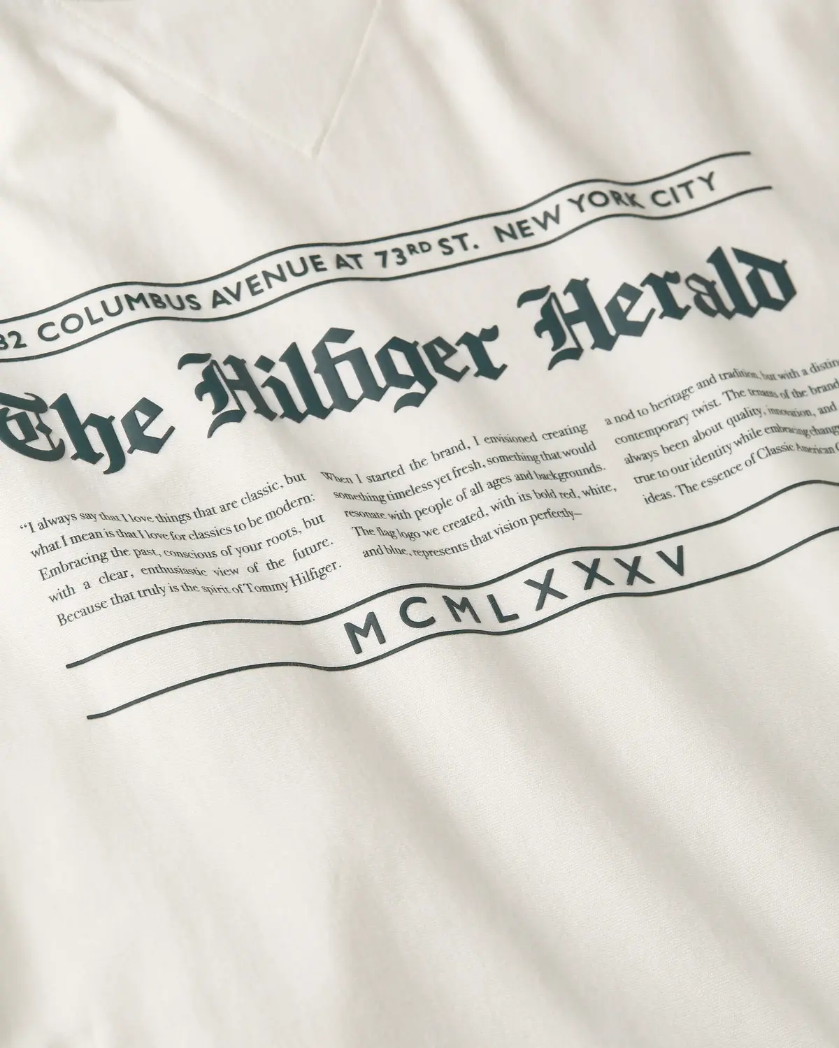 Tommy Hilfiger HILFIGER HERALD BACK, Z00 Krem Erkek T-Shirt & Polo