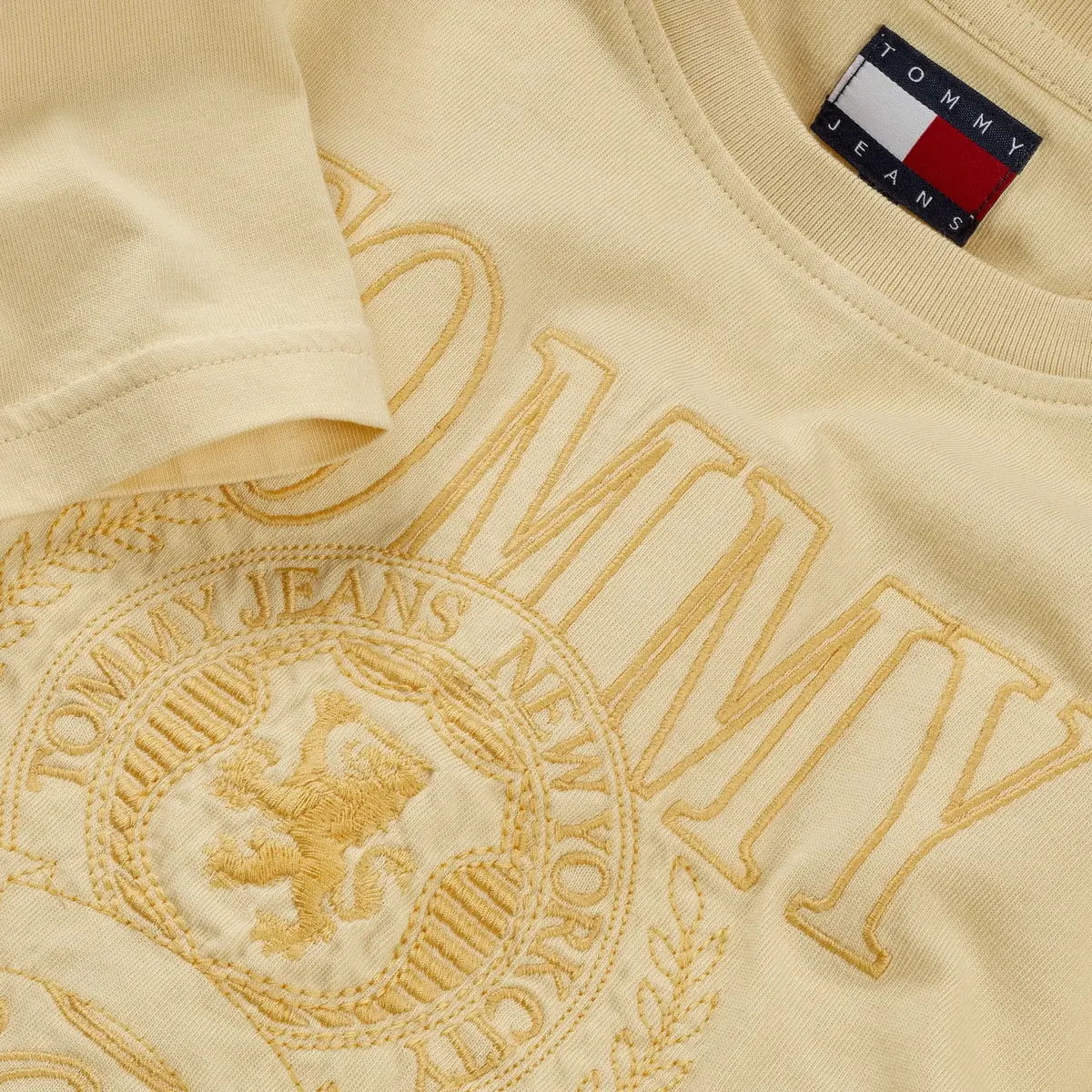 Tommy Hilfiger TJW RLX SH TONAL CRE, ZGA Sarı Kadın T-Shirt & Polo