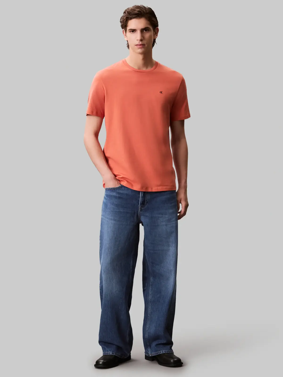 Calvin Klein SS SMOOTH CTTN SOLID, FDZ Turuncu Erkek T-Shirt