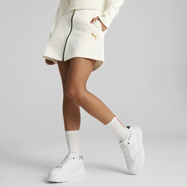 Puma T7 FORWARD HISTORY Skirt Kırık Beyaz Kadın Etek