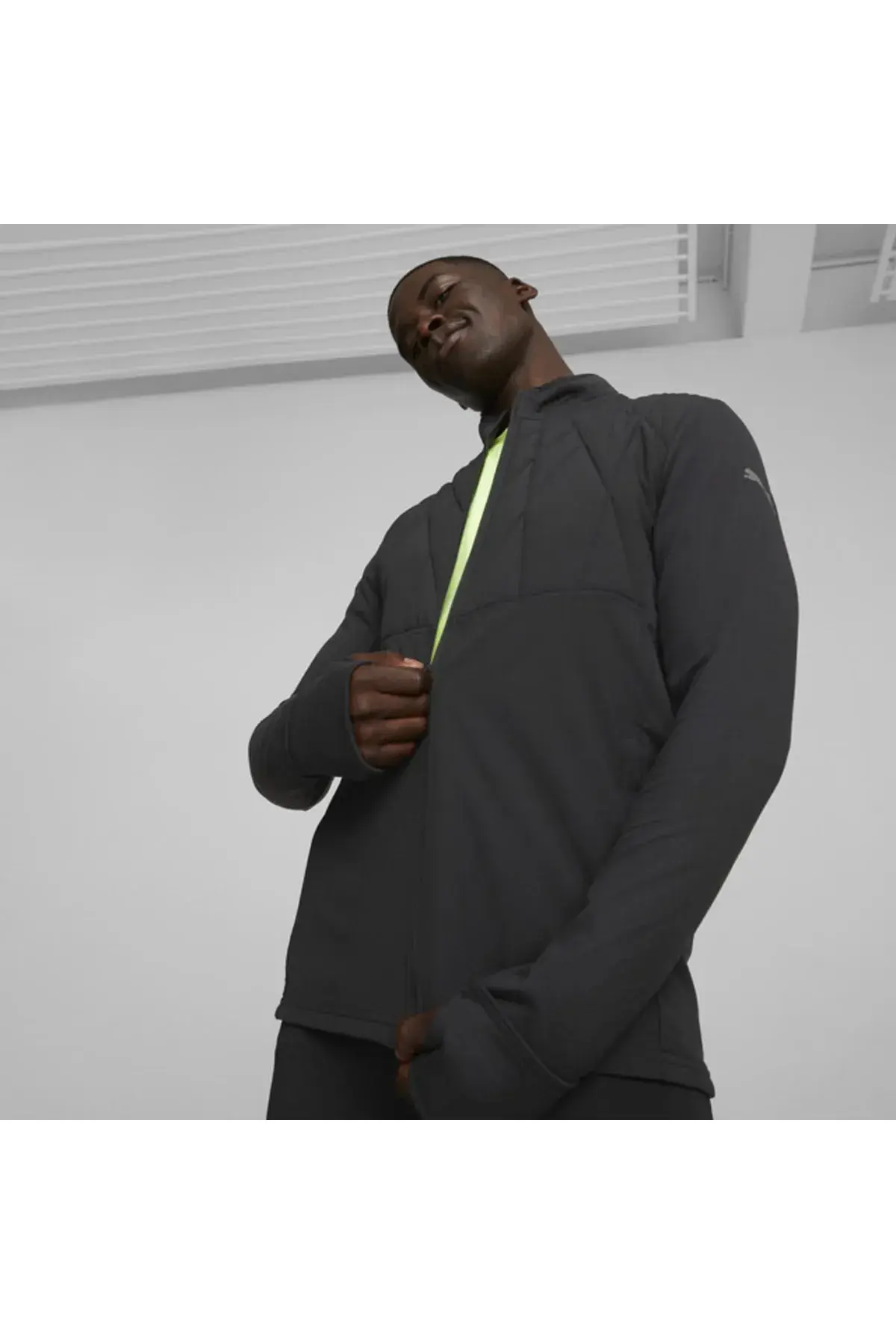Puma Run Wrmlbl Padded Jacket M Siyah Erkek Fermuarlı Koşu Ve Yürüyüş Ceketi