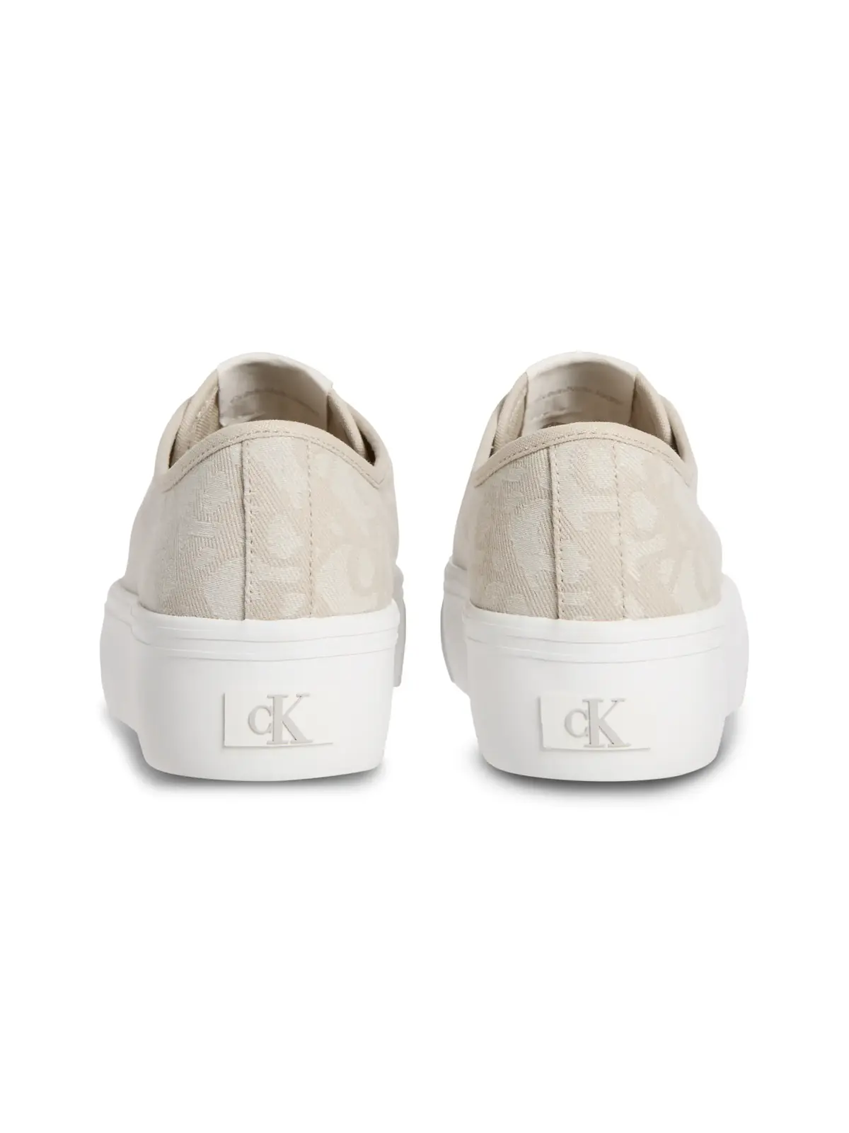 Calvin Klein VULC FLATF JACQUARD, 0GA Bej Tamamı Logolu Kadın Sneaker