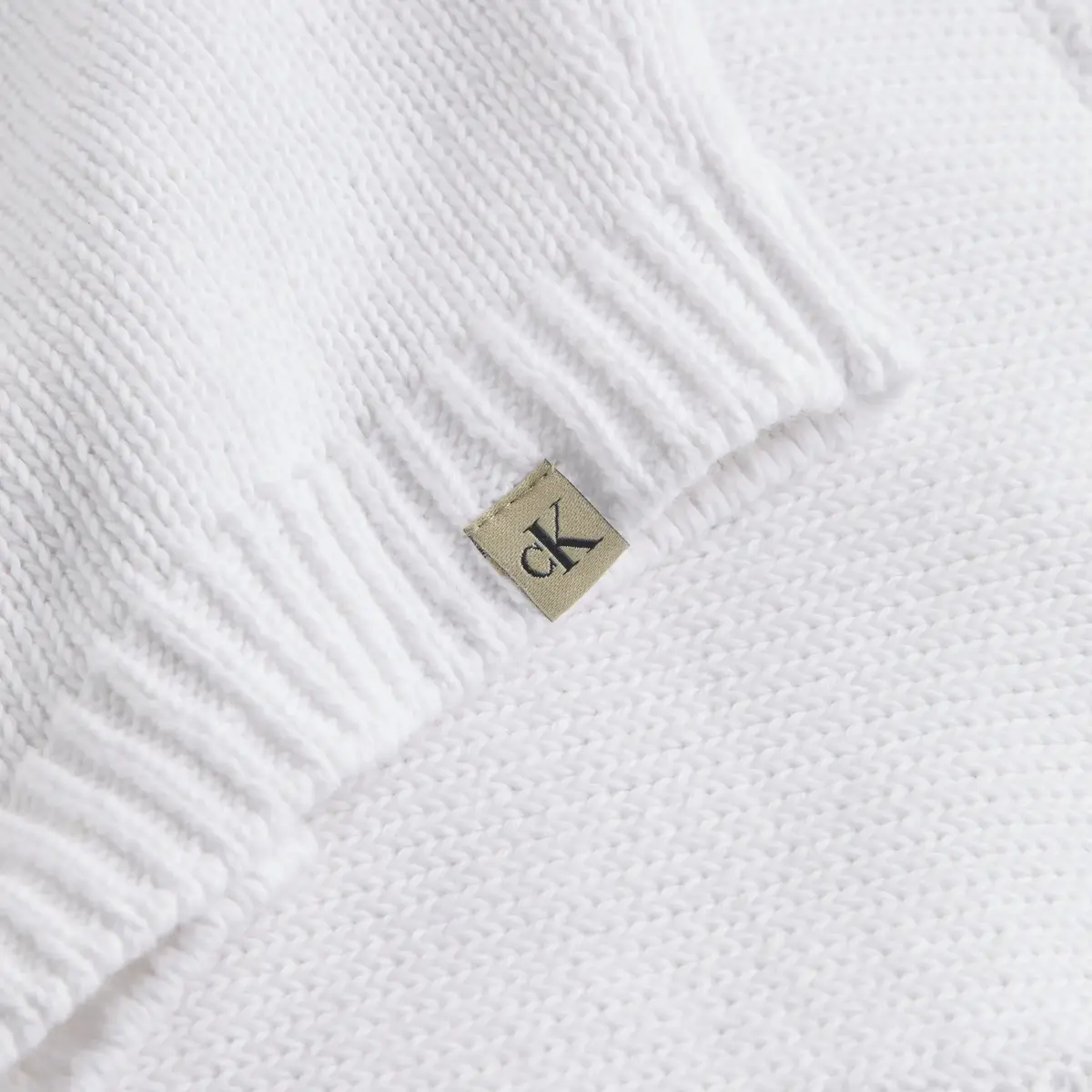 Calvin Klein LINEN BLEND LOOSE SW Kadın Beyaz Kazak