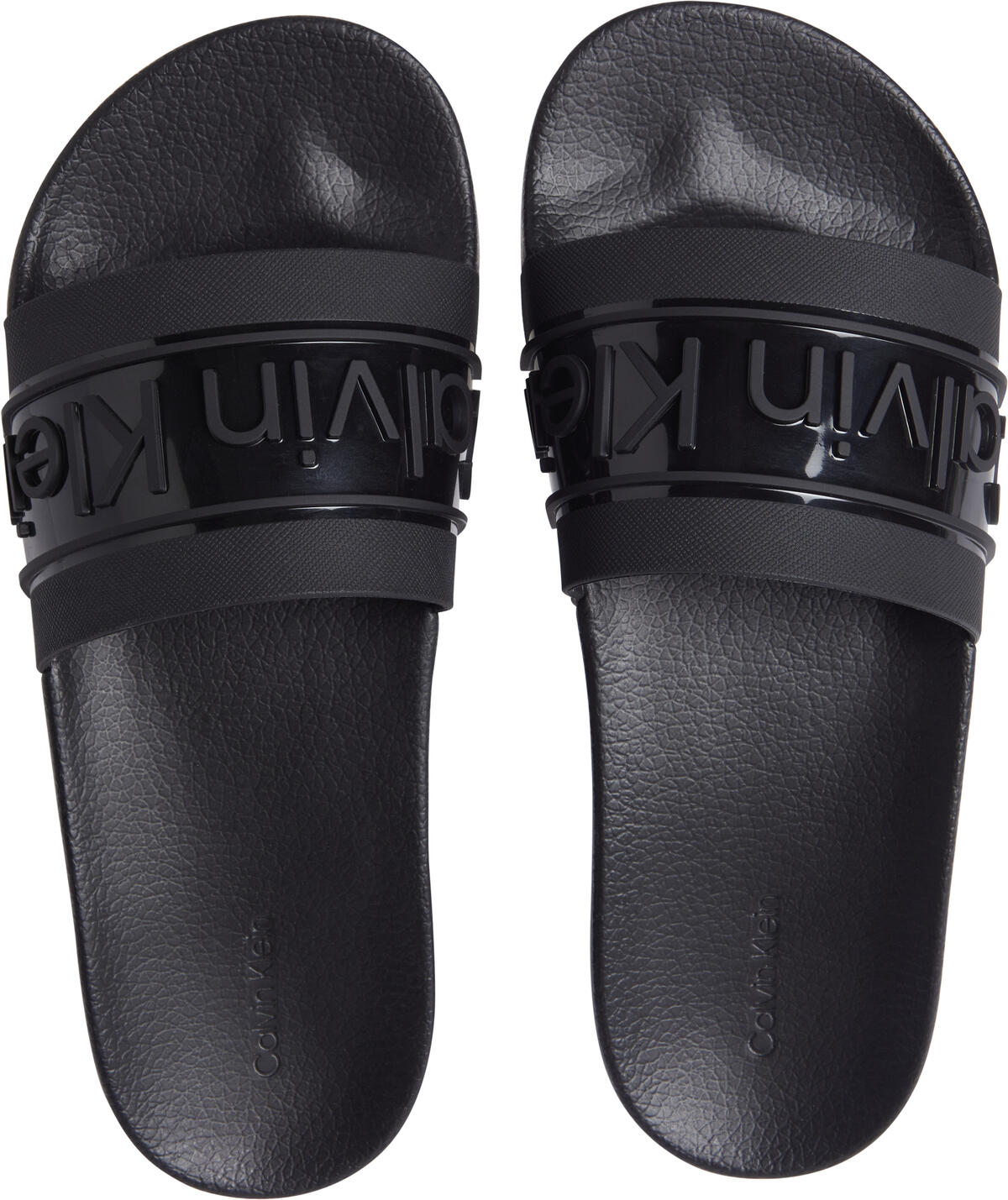 Calvin Klein SLIDE TPU SAFFIANO Kadın Siyah Terlik