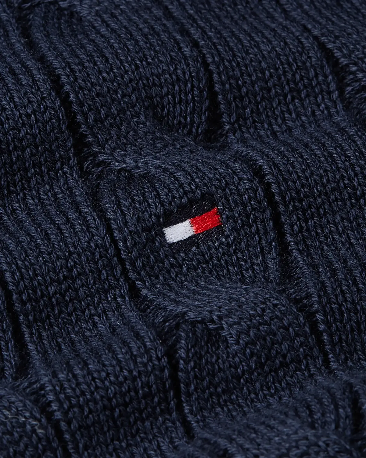 Tommy Hilfiger CO CABLE MID GG LS C, C1G Lacivert Kadın Kazak