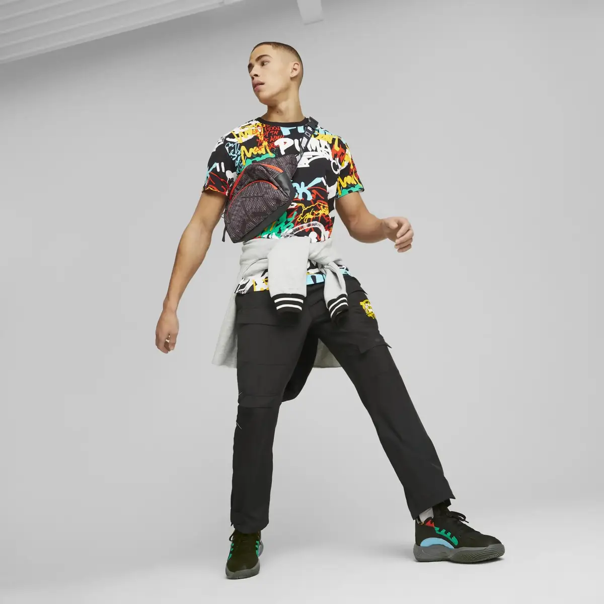 Puma Graffiti Siyah Erkek Grafiti T-Shirt