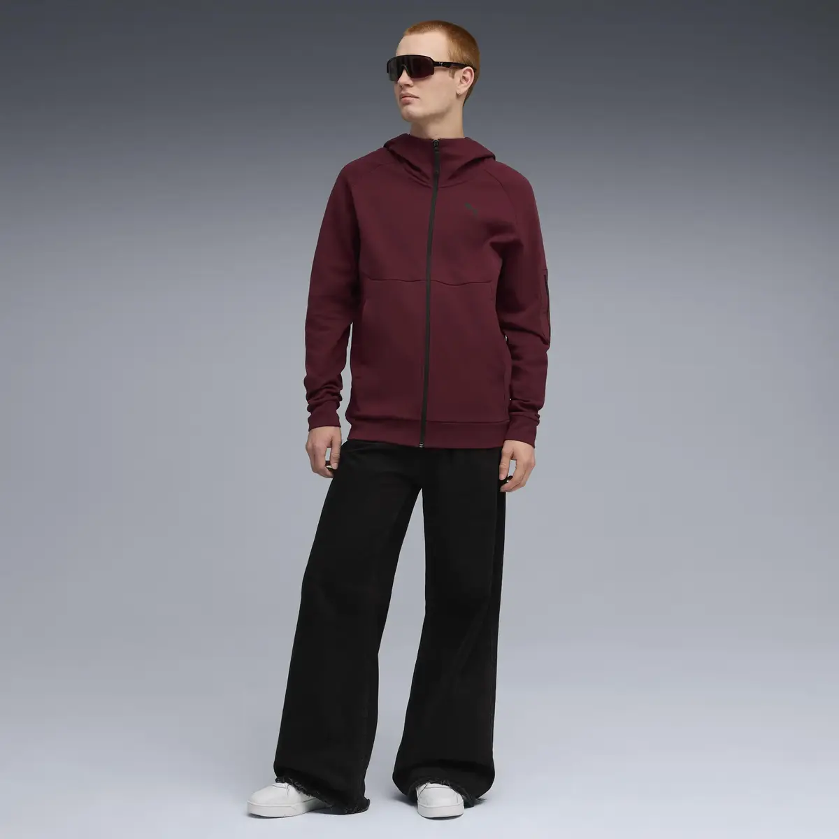 Puma PUMATECH FZ Hoodie Kırmızı Erkek Fermuarlı Üst