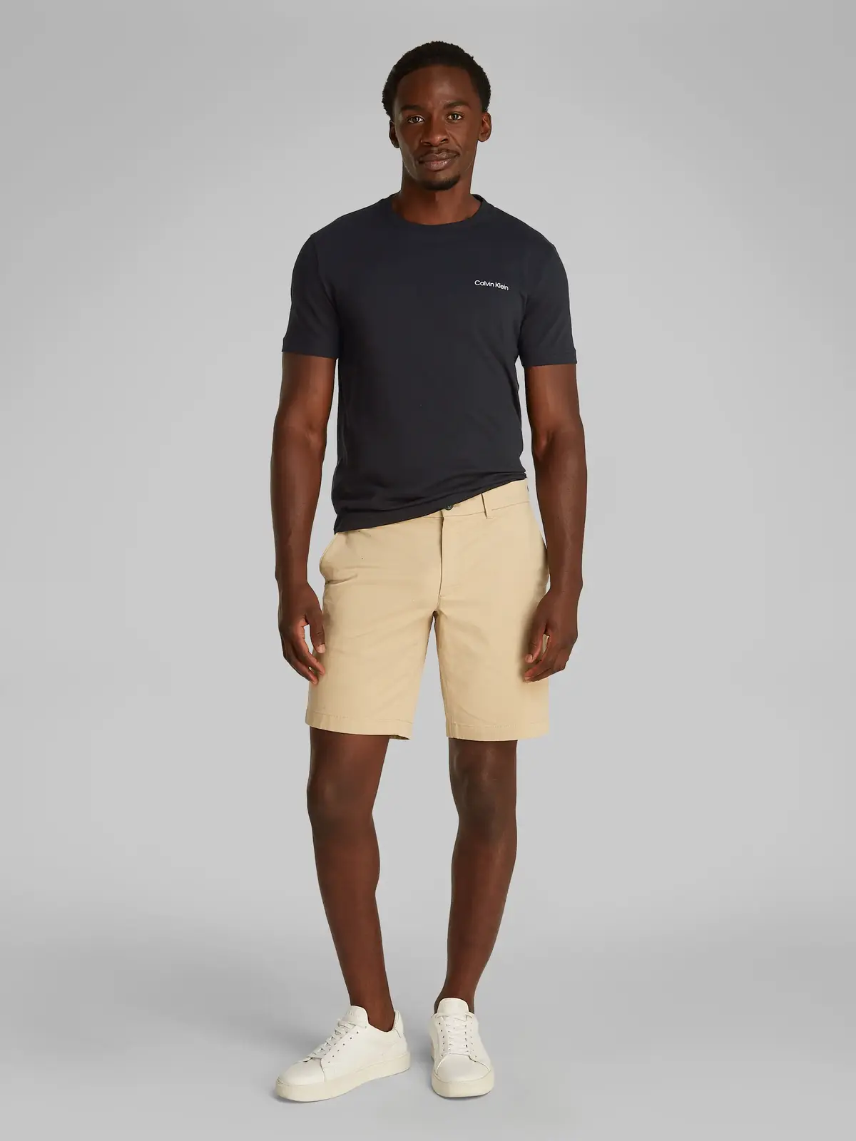 Calvin Klein CP-LINEAR BOX LOGO Siyah Erkek Tişört